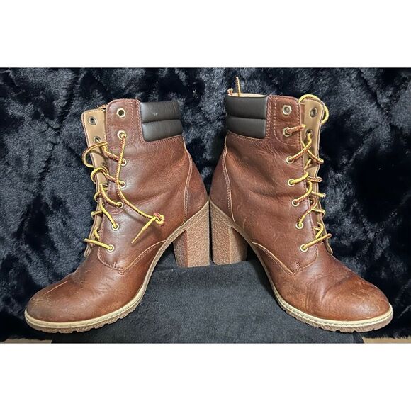 Timberland With Ortholite Women Brown Boot Heels Size 8.5 - Picture 6 of 12
